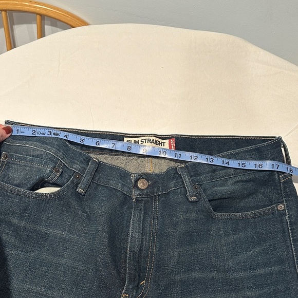 Levi’s 514 Bootcut Jeans Men W34 L32 – Dark Blue Wash, EUC - Picture 6 of 7